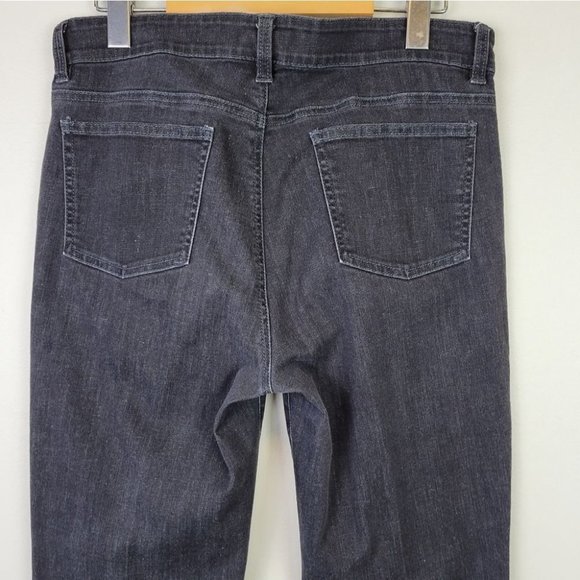 eileen Fisher Straight Leg Jeans Organic Cotton Black 10 - Picture 4 of 10